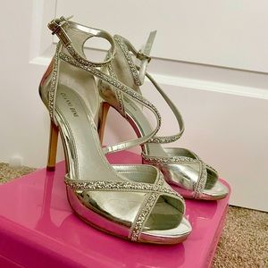 Gianni bini silver heels 🤍✨